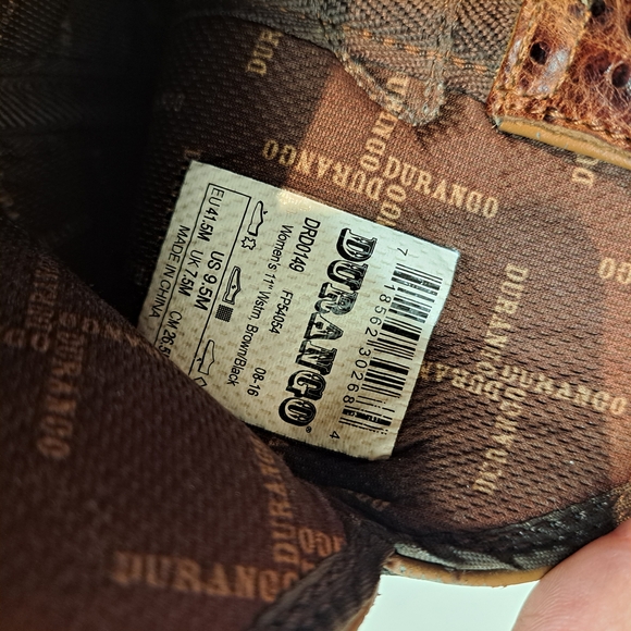 Durango Tan and Gray Heeled Boots - Picture 7 of 7